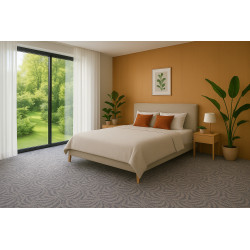 Metrážny koberec Scroll sivý