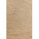 AKCIA: 100x100 (průměr) kruh cm Kusový koberec Jute Braided 106007 Ivory