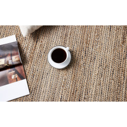 Ručne viazaný kusový koberec Agra Street 75 Natural Black