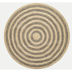 Ručne viazaný kusový koberec Aurea SM 05 Natural Black kruh
