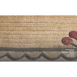 Ručne viazaná rohožka Berry SM-16 Natural Black