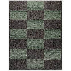 Ručně vázaný kusový koberec Geomoss SM 18 Green Black