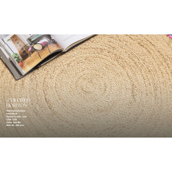 Ručne viazaný kusový koberec Lorne J 33 Natural kruh