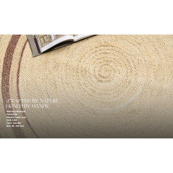 Ručně vázaný kusový koberec Nora J 30 Natural kruh