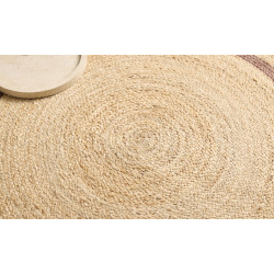 Ručne viazaný kusový koberec Ora J-28 Natural kruh