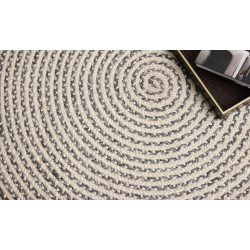 Ručne viazaný kusový koberec Orba J-49 Natural kruh