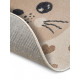 Detský koberček Adventures 105963 Cream Beige kruh