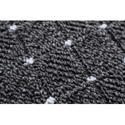 AKCIA: 109x220 cm Koberec metráž Udinese antracitový - neúčtujeme odrezky z role - obšitý zo všetkých strán