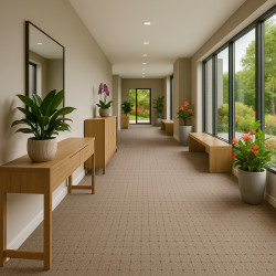 AKCIA: 99x300 cm Koberec metráž Udinese béžový new - neúčtujeme odrezky z role - obšitý zo všetkých strán