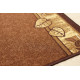 AKCIA: 175x57 cm Protišmykový behúň na mieru Zel 1005 Brown - obšitý zo všetkých strán