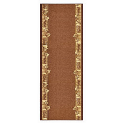 AKCIA: 175x57 cm Protišmykový behúň na mieru Zel 1005 Brown - obšitý zo všetkých strán