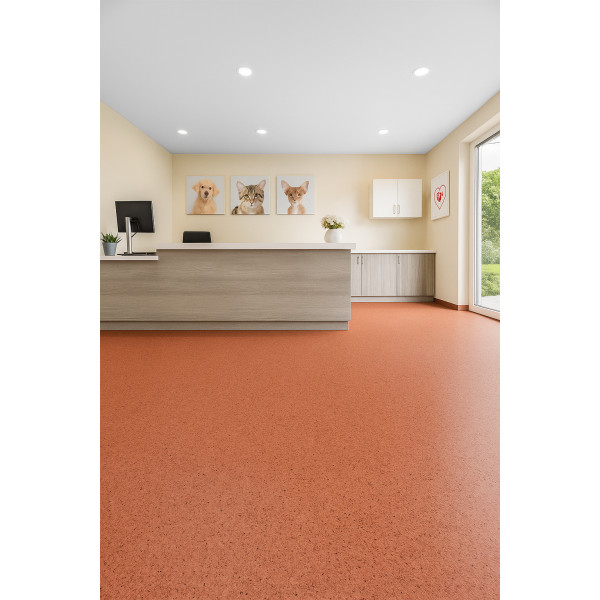 PVC podlaha - lino Flexar PUR 603-09 červená