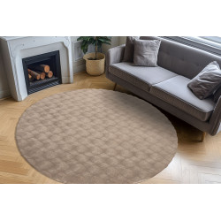 Kusový koberec Diamond Cut 800 Taupe kruh
