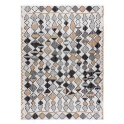 Kusový koberec Cooper Sisal Diamonds 22217 ecru/black – na von aj na doma