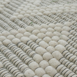 Kusový ručne tkaný koberec Woolen 5 White