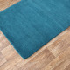 Ručne všívaný kusový koberec Asra wool petrolej