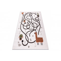 AKCIA: 80x150 cm Detský kusový koberec Fun Game llama cream