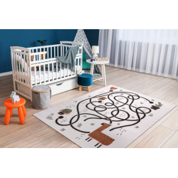 AKCIA: 80x150 cm Detský kusový koberec Fun Game llama cream