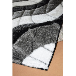 AKCIA: 120x180 cm Kusový koberec Seher 3D 2616 Black Grey