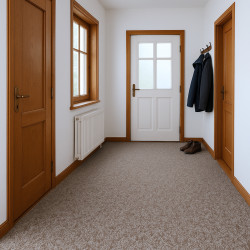 Metrážny koberec Santana 12 béžová s podkladom resine, záťažový