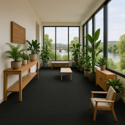 AKCIA: 200x1200 cm Koberec metráž Rambo 15 čierny