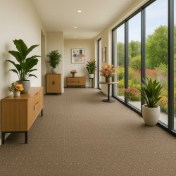 AKCIA: 117x274 cm Koberec metráž Udinese hnedý - neúčtujeme odrezky z role - obšitý zo všetkých strán