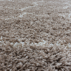 DOPRODEJ: 120x120 (průměr) kruh cm Kusový koberec Salsa Shaggy 3201 beige kruh