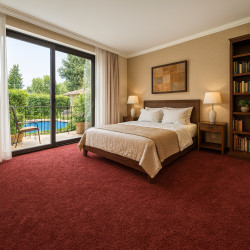 Metrážový koberec Supersoft 110 červený