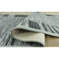 AKCIA: 450x90 cm Protišmykový behúň na mieru Adagio 19 sivý - obšitý zo všetkých strán