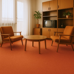 AKCIA: 80x120 cm Kusový koberec Eton terra - obšitý zo všetkých strán