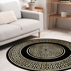Kusový koberec Allure 1968 black/gold kruh