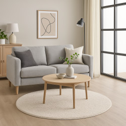 AKCIA: 80x80 (průměr) kruh cm Kusový koberec Velur Ultra biely kruh