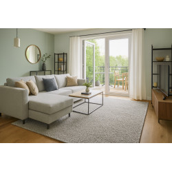 Metrážny koberec Nature platina - neúčtujeme odrezky z role