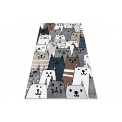 AKCIA: 140x190 cm Detský kusový koberec Fun Gatti Cats multi