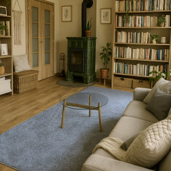 Kusový koberec Velur Ultra strieborný štvorec