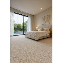 AKCIA: 99x200 cm Metrážny koberec Velur Ultra biely