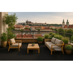 AKCIA: 50x520 cm Umelá tráva Wembley jedinečná čierna