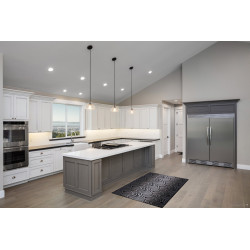 AKCIA: 150x57 cm Protišmykový behúň na mieru Zel 1014 Silver (Grey) - obšitý zo všetkých strán