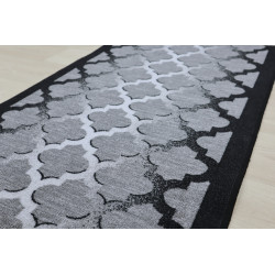 AKCIA: 158x120 cm Protišmykový behúň na mieru Zel 1017 Silver (Grey) - obšitý zo všetkých strán