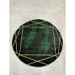 POŠKODENÝ Kusový koberec Emerald 1022 green and gold kruh