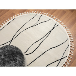 AKCIA: 140x140 (průměr) kruh cm Kusový koberec Moroccan Serenity weiß kruh