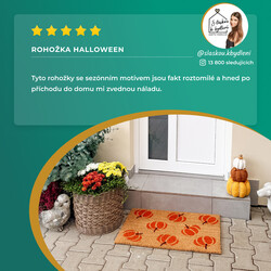 DOPREDAJ: 45x75 cm Rohožka Halloween oranžové dýně 105677 - na ven i na doma