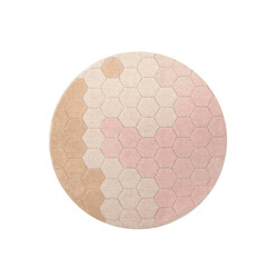 Dětský kusový koberec Honeycomb Rose kruh