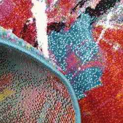 Kusový koberec Fantasy 559-13 Blue/white kruh