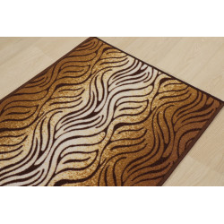 AKCIA: 200x67 cm Protišmykový behúň na mieru Zel 1014 Brown - obšitý zo všetkých strán