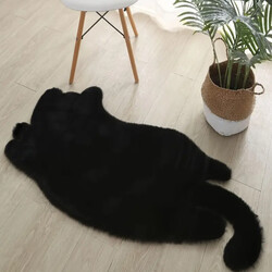 Kusový koberec Cat black (tvar kožušiny)