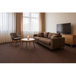 Metrážny koberec Cobalt SDN 64032 - AB tmavo hnedý, záťažový