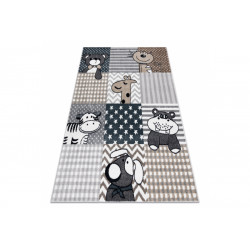 Detský kusový koberec Fun Pets grey