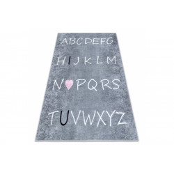 AKCIA: 80x150 cm Detský kusový koberec Junior 52106.801 Alphabet grey