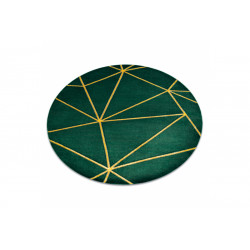 Kusový koberec Emerald 1013 green and gold kruh